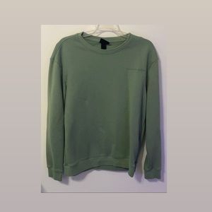 h&m soft green crewneck